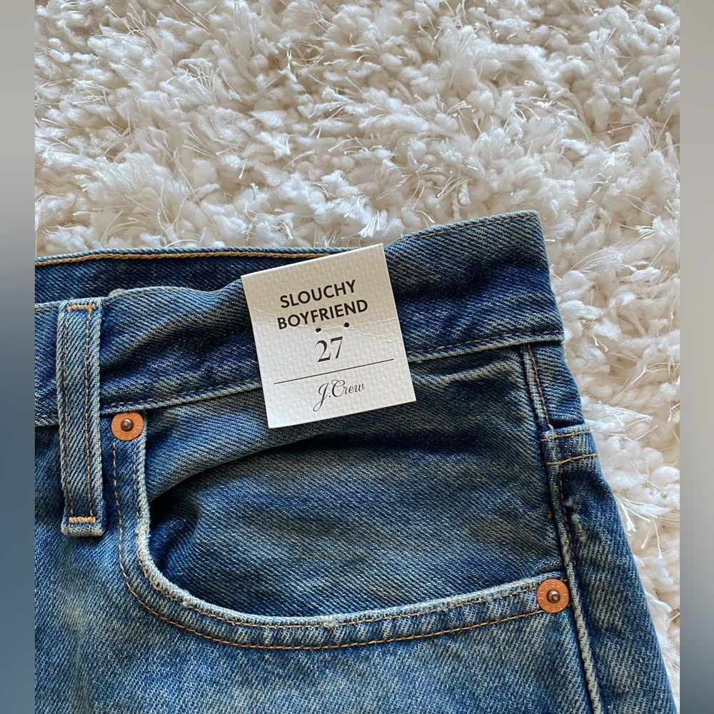 J. Crew high waist distressed slouchy boyfriend jeans